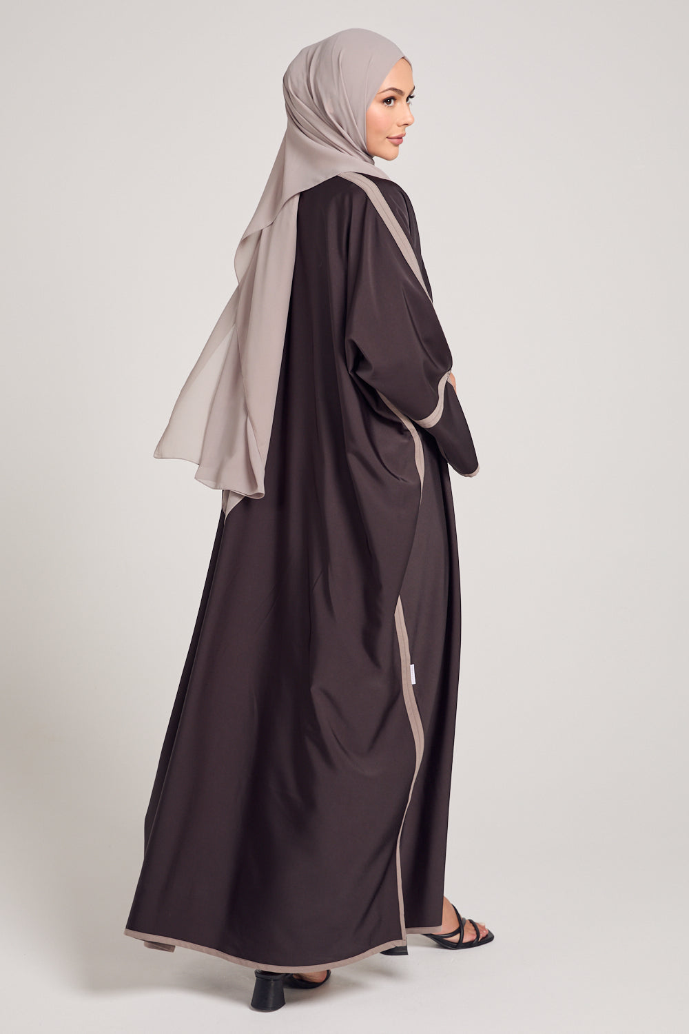 Premium Two Tone Open Abaya