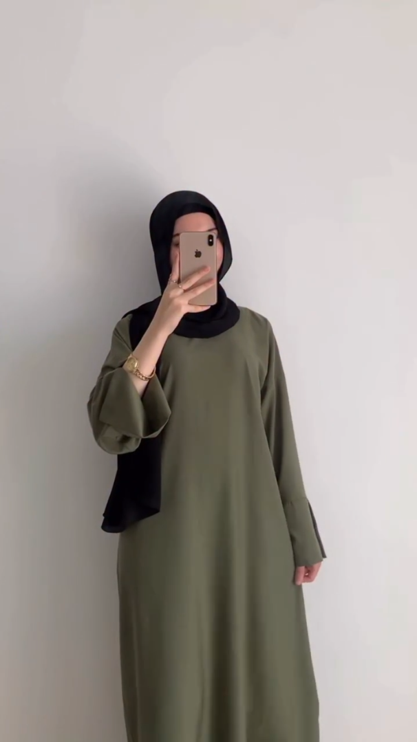 Olive Bloom Abaya