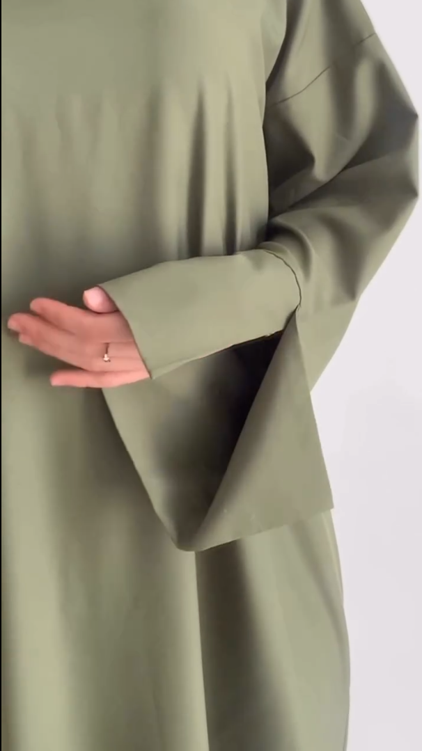 Olive Bloom Abaya