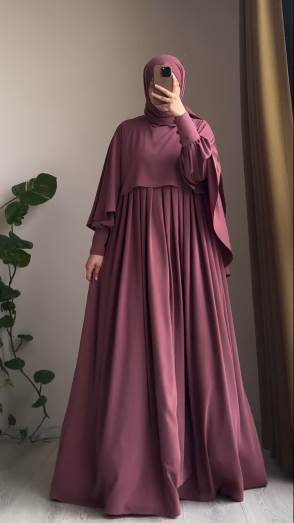 Mauve Serenity Abaya
