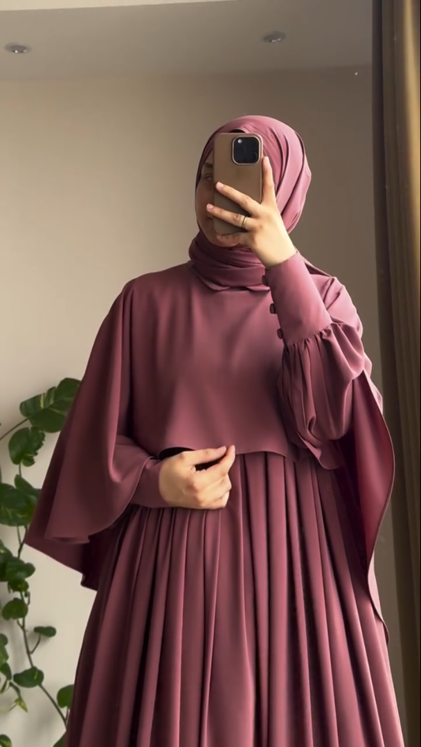 Mauve Serenity Abaya