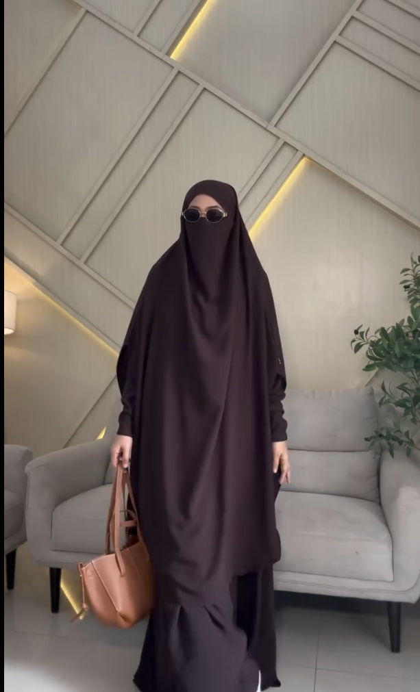 Midnight Veil Abaya Set
